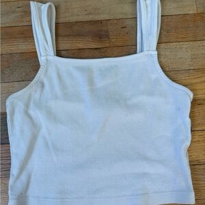 Forever 21 White Ribbed Camisole